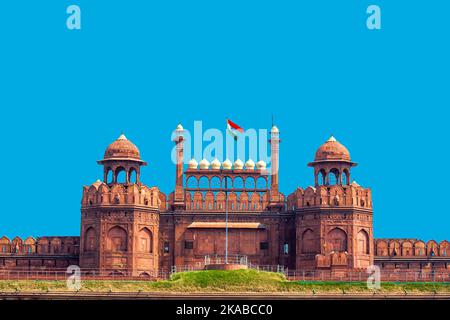 Dettagli architettonici di Lal Qila - Red Fort di Delhi, India Foto Stock