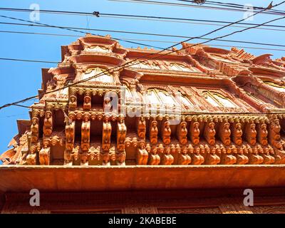 Bella vecchia haveli in Bikaner, Rajasthan, India Foto Stock