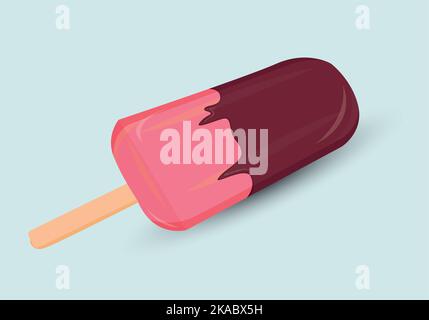 Vettore di gelato realistico disegnato a mano Illustrazione Vettoriale