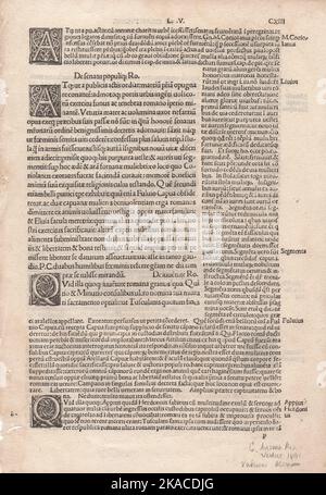 Early Printing & Book History / Incunabula / incunabulum / L.V. Foto Stock