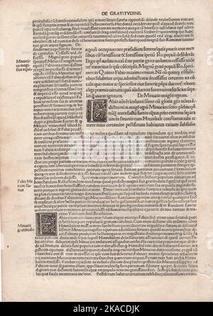 Early Printing & Book History / Incunabula / incunabulum / De gratitudine Foto Stock