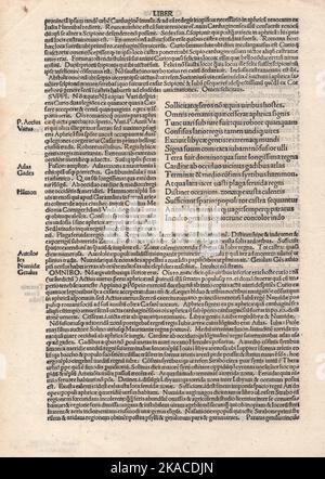 Early Printing & Book History / Incunabula / incunabulum / Liber Foto Stock