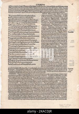 Early Printing & Book History / Incunabula / incunabulum / Quartus Foto Stock