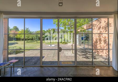 Mies van der Rohe Haus, Haus Lemke, Oberseestraße, Alt-Hohenschönhausen, Lichtenberg, Berlino, Germania Foto Stock