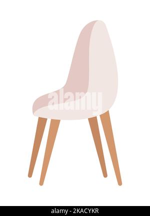 Sedia confortevole semi piatto colore oggetto vettore Illustrazione Vettoriale