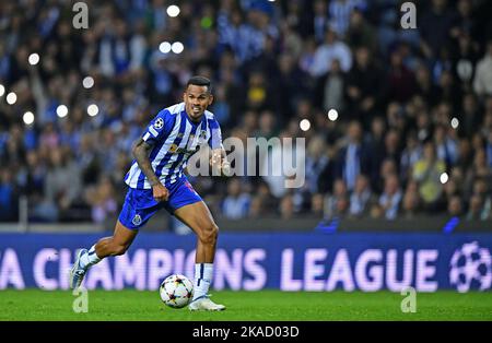 1st novembre 2022: Estadio Dragao, Porto, Portogallo: Wenderson Galeno di Porto, durante la partita dei Champions Leage, FC Porto contro Atletico Madrid: UEFA Champions League 2022 Foto Stock