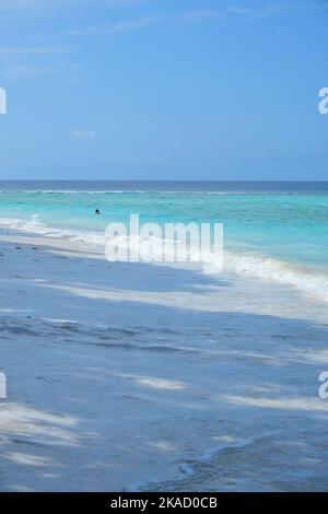 Rasdhoo è famoso per i suoi habitat di squali neri e bianchi della punta della barriera corallina. E' una piccola isola nell'Atollo di Ari Settentrionale con bellissime spiagge. Foto Stock