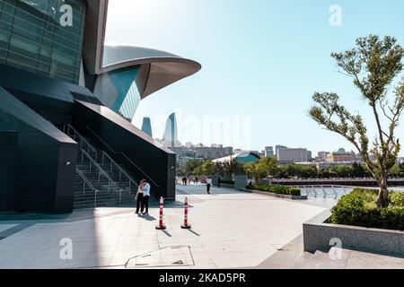 Centro commerciale Deniz sul Baku Boulevard, Azerbaigian. Foto Stock
