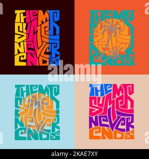 Un'illustrazione vettoriale del tema dell'estate Illustrazione Vettoriale