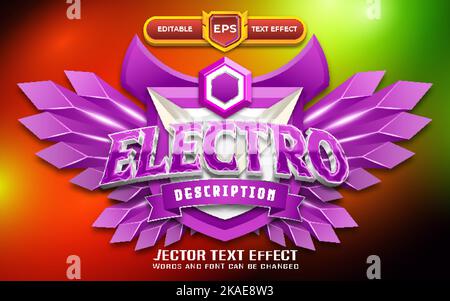 Questa risorsa grafica offre una possibilità rapida e semplice per applicare un effetto di alta qualità al testo. Illustrazione Vettoriale