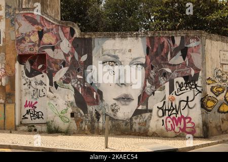 Graffiti, Lagos, Algarve, Portogallo Foto Stock