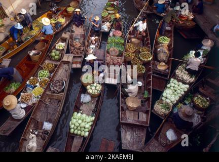 Thailandia. Bangkok. Mercato galleggiante di Damnoen Saduak. Foto Stock