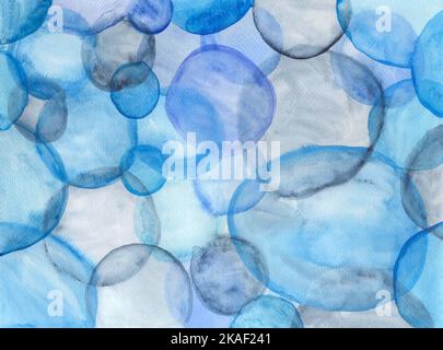 Astratto bizzarri noodle colorato pattern. Pittura ad acquerello. Disegno intuitivo gratuito. Foto Stock