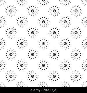 Illustrazione vettoriale. Modello senza cuciture in stile minimalista contemporaneo. Sfondo bianco e nero decorativo per wallpaer, cartoleria, scrapbook pap Illustrazione Vettoriale