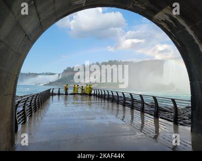 Il Tunnel presso la Centrale elettrica di Niagara Parks, Canada Foto Stock