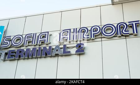 Aeroporto di Sofia Terminal 2, Sofia, Bulgaria, Europa orientale, Balcani, UE Foto Stock