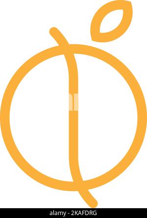 Logo di frutta fresca biologica in vettore Illustrazione Vettoriale