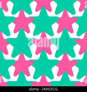 Il motivo colorato stelle senza cuciture - ideale per uno sfondo Illustrazione Vettoriale