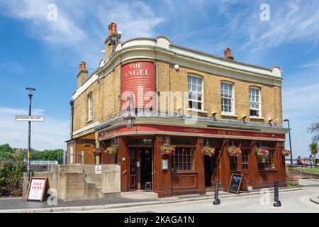 15th ° secolo The Angel Pub, Bermondsey Wall East, Rotherhithe, il London Borough di Southwark, Greater London, Inghilterra, Regno Unito Foto Stock