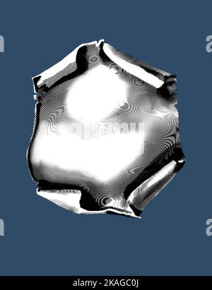 Incisione di pergamena. Illustrazione realistica della carta. Disegno in bianco e nero Foto Stock