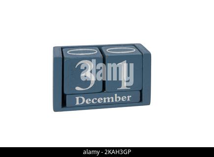 , l'ultimo giorno dell'anno su uno sfondo trasparente Foto Stock