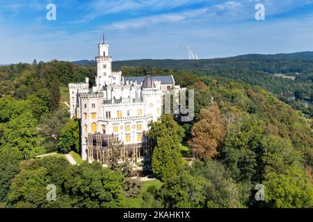 Zamek Hluboka nad Vltavou, Jizni Cechy, Ceska republika / castle Hluboka nad Vltavou, Boemia del Sud, Repubblica Ceca Foto Stock