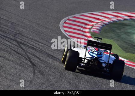 Il pilota brasiliano di Formula uno, Felipe massa, del team Williams in azione durante l'ultima giornata di test di Formula uno a Barcellona, 4th marzo 2016. (Foto di Joan Cros/NurPhoto) *** Please use Credit from Credit Field *** Foto Stock