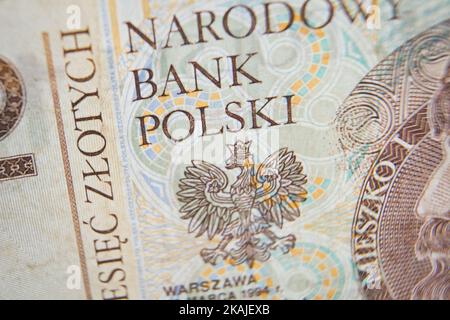 Bydgoszcz, Polonia - Luglio 31 2016. Si vedono le monete polacche zloty. (Foto di Jaap Arriens/NurPhoto) *** Please use Credit from Credit Field *** Foto Stock