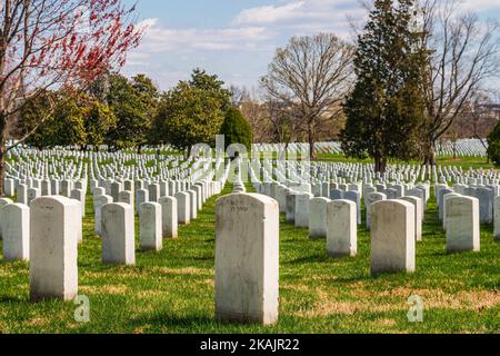 WASHINGTON DC, USA - APRILE, 2018: Cimitero nazionale di Arlington a Washington DC, USA Foto Stock