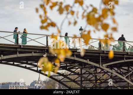 Parigi, la Città della luce è la capitale più visitata del worldÂ il 24 novembre 2016. La città è orgogliosa dei suoi numerosi monumenti (Torre Eiffel, Cattedrale di Notre-Dame, Arco di Trionfo, ...). I turisti possono vedere i monumenti (in foto) anche lungo la riva del fiume della Senna. Il fiume Senna scorre proprio attraverso il cuore di Parigi. (Foto di Julien Mattia/NurPhoto) *** Please use Credit from Credit Field *** Foto Stock