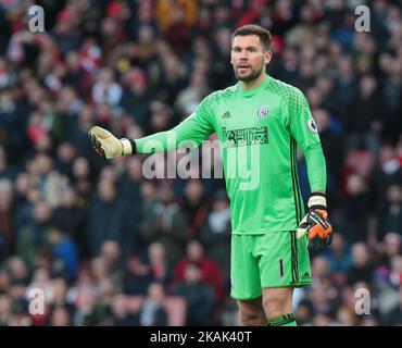 Ben Foster di West Bromwich Albion durante la partita della Premier League tra Arsenal e West Bromwich Albion agli Emirates , Londra il 26 Dic 2016 (Foto di Kieran Galvin/NurPhoto) *** Please use Credit from Credit Field *** Foto Stock