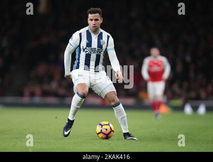 Hal Robson-Kanu di West Bromwich Albion durante la partita della Premier League tra Arsenal e West Bromwich Albion presso gli Emirates , Londra il 26 Dic 2016 (Photo by Kieran Galvin/NurPhoto) *** Please use Credit from Credit Field *** Foto Stock