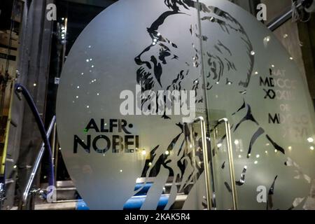 Illustrazione del Museo Alfred Nobel, a Stoccolma, Svezia, il 25 dicembre 2016. (Foto di Michael Bunel/NurPhoto) *** Please use Credit from Credit Field *** Foto Stock