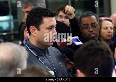 Il rappresentante AMERICANO Jason Chaffetz dello Utah e presidente della United States House Committee on Oversight and Government Reform, si riunisce con i media alla Joint Republican Issues Conference del Â “Congress of TomorrowÂ”, al Loews Hotel, a Center City, Philadelphia, Pennsylvania, il 25 gennaio. 2017. (Foto di Bastiaan Slabbers/NurPhoto) *** Please use Credit from Credit Field *** Foto Stock