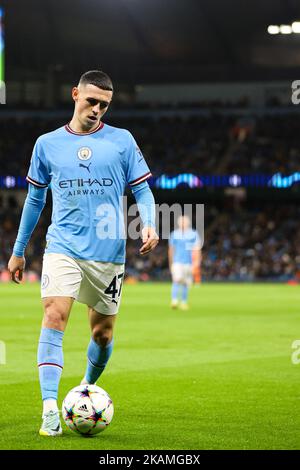 Manchester, Regno Unito. 02nd Nov 2022. Phil Foden di Manchester City durante la partita della UEFA Champions League tra Manchester City e Siviglia allo stadio Etihad di Manchester, Inghilterra, il 2 novembre 2022. Foto di ben Wright. Solo per uso editoriale, licenza richiesta per uso commerciale. Non è utilizzabile nelle scommesse, nei giochi o nelle pubblicazioni di un singolo club/campionato/giocatore. Credit: UK Sports Pics Ltd/Alamy Live News Foto Stock