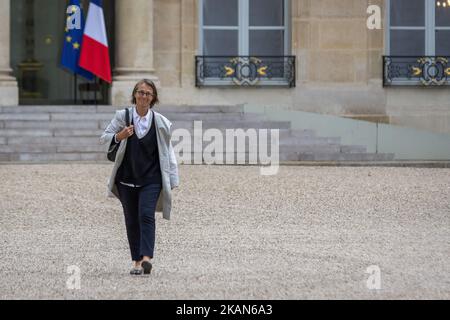 Francoise Nyssen, ministro francese della cultura, arriva giovedì 18 maggio 2017 in occasione di una riunione del gabinetto presso l'Elysee Palace di Parigi. (Foto di Julien Mattia/NurPhoto) *** Please use Credit from Credit Field *** Foto Stock