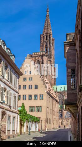 Impressione idilliaco di Strasburgo, una città nella regione dell'Alsazia in Francia Foto Stock