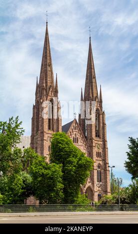 Chiesa di San Paolo a Strasburgo, una città nella regione dell'Alsazia in Francia Foto Stock