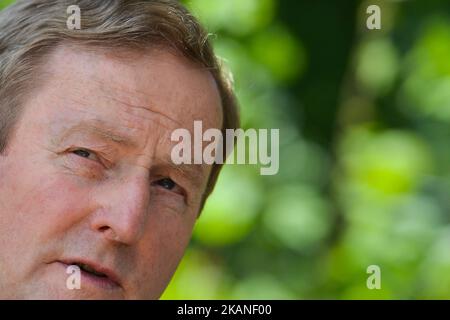 Il Taoiseach irlandese Enda Kenny ha visto al Bloom Festival, il più grande festival del giardino d'Irlanda, durante una delle sue ultime apparizioni pubbliche come Taoiseach. Venerdì 2 giugno 2017 a Dublino, Irlanda. Foto di Artur Widak *** si prega di utilizzare credito da campo di credito *** Foto Stock