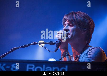 Taylor Hanson della band pop rock americana Hanson suona sul palco a Fabrique il 7 giugno 2017 a Milano. (Foto di Romano Nunziato/NurPhoto) *** Please use Credit from Credit Field *** Foto Stock