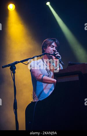 Taylor Hanson della band pop rock americana Hanson suona sul palco a Fabrique il 7 giugno 2017 a Milano. (Foto di Romano Nunziato/NurPhoto) *** Please use Credit from Credit Field *** Foto Stock