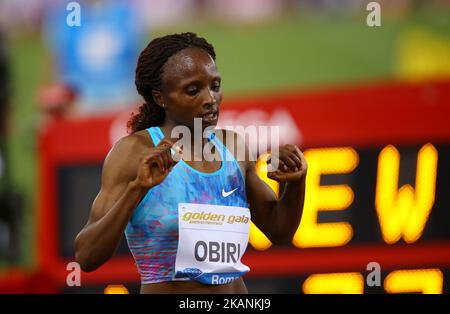 Golden Gala IAAF Diamond League Roma 2017 Hellen Obiri (KEN) compete in 5000m donne allo Stadio Olimpico di Roma il 8 giugno 2017. (Foto di Matteo Ciambelli/NurPhoto) *** Please use Credit from Credit Field *** Foto Stock