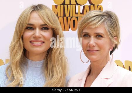 Patricia Conde e Kristen Wiig sono presenti alla foto 'Gru Me 3' ('mi Villano Favorito) all'Hotel Santo Mauro il 20 giugno 2017 a Madrid, Spagna (Foto di Oscar Gonzalez/NurPhoto) *** Please use Credit from Credit Field *** Foto Stock