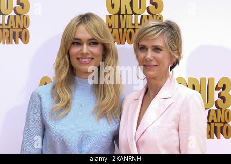 Patricia Conde e Kristen Wiig sono presenti alla foto 'Gru Me 3' ('mi Villano Favorito) all'Hotel Santo Mauro il 20 giugno 2017 a Madrid, Spagna (Foto di Oscar Gonzalez/NurPhoto) *** Please use Credit from Credit Field *** Foto Stock