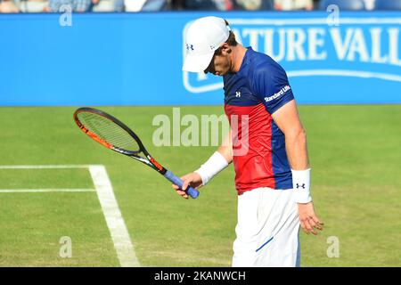 Andy Murray (GBR) sul Centre Court of AEGON Championships al Queen's Club, Londra, il 20 giugno 2017. (Foto di Alberto Pezzali/NurPhoto) *** Please use Credit from Credit Field *** Foto Stock