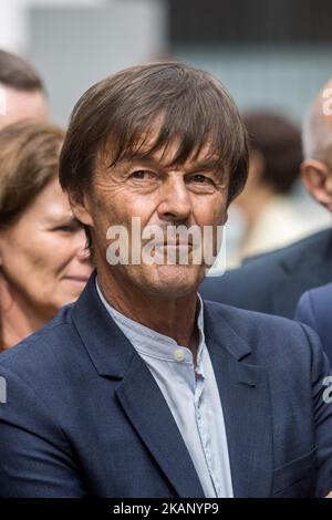 Il Ministro francese della transizione ecologica e inclusiva Nicolas Hulot visita il nuovo distretto della confluenza a Lione, in Francia, il 26 giugno 2017. - (Photo by Nicolas Liponne/NurPhoto) *** Please use Credit from Credit Field *** Foto Stock