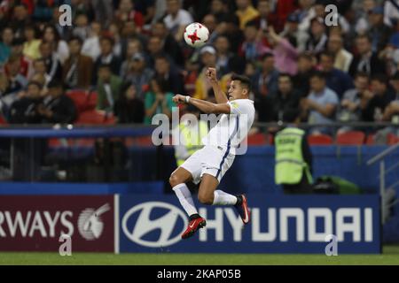 Alexis Sanchez, nazionale cileno, durante la Coppa delle Confederazioni FIFA Russia 2017, la semifinale tra Portogallo e Cile alla Kazan Arena del 28 giugno 2017 a Kazan, Russia. (Foto di Mike Kireev/NurPhoto) *** Please use Credit from Credit Field *** Foto Stock