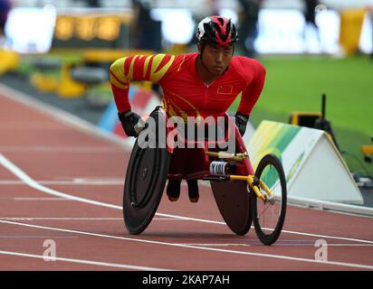 Yang Liu(CHN) durante i Campionati Mondiali di Para Athletics dell'IPC al London Stadium di Londra, Regno Unito, il 14 luglio 2017. (Foto di Kieran Galvin/NurPhoto) *** Please use Credit from Credit Field *** Foto Stock