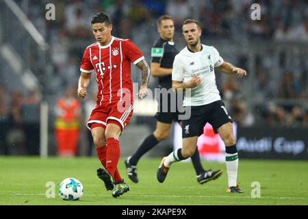 James Rodriguez del Bayern durante la partita Audi Cup 2017 tra Bayern Muenchen e Liverpool FC alla Allianz Arena il 1 agosto 2017 a Monaco di Baviera, Germania. (Foto di Matteo Ciambelli/NurPhoto) *** Please use Credit from Credit Field *** Foto Stock