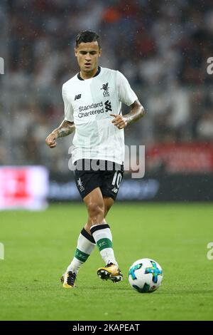 Philippe Coutinho di Liverpool durante la partita Audi Cup 2017 tra Bayern Muenchen e Liverpool FC all'Allianz Arena il 1 agosto 2017 a Monaco di Baviera, Germania. (Foto di Matteo Ciambelli/NurPhoto) *** Please use Credit from Credit Field *** Foto Stock